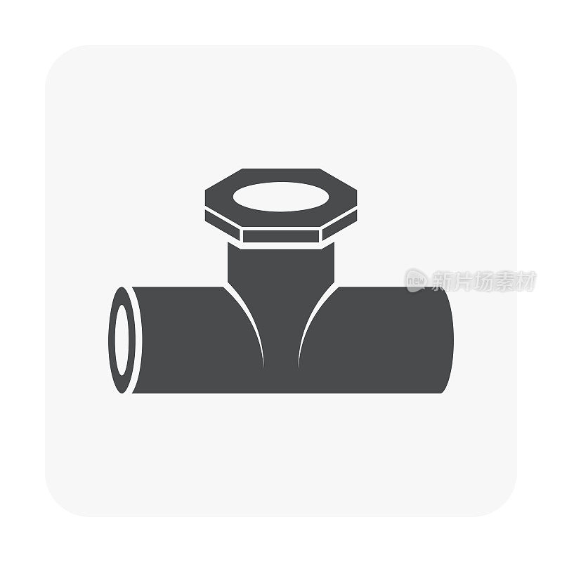 PVC pipe fitting and part vector icon design.
